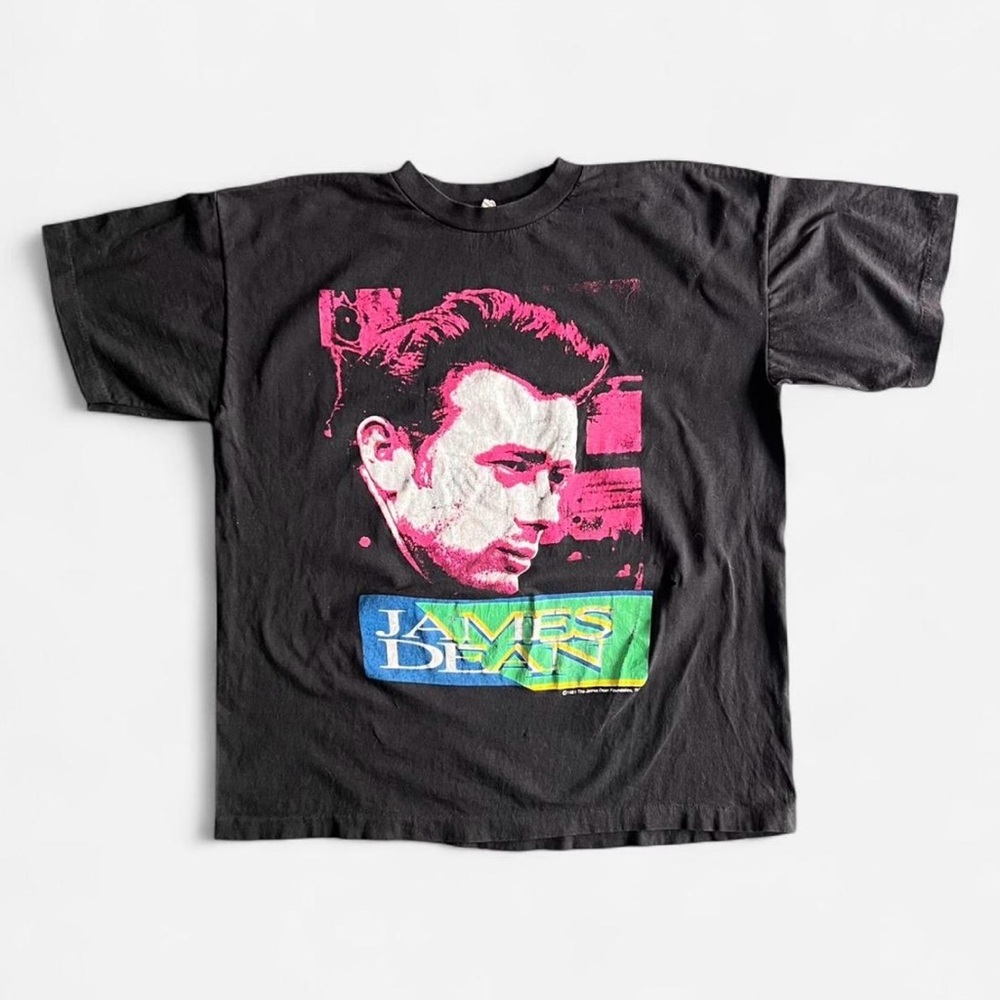 Vintage 1991 James Dean Single Stitch black cotton t-shirt Size XL